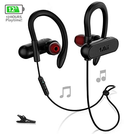 Bluetooth Headphones, Wireless Earbuds for Running, Sports Earphones with Mic, Magnetic Headsets with 12 Hours Battery, Waterproof Cordless Sports Ear Buds for Gym Jogging