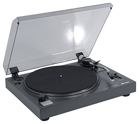 SoundLAB Professional USB Belt Drive Turntable with Plastic Platter, Lid and Audacity Software