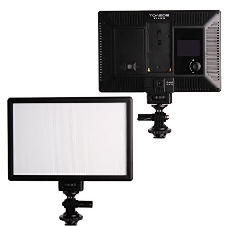 TOAZOE T119S Ultra-thin Photography Fill Light 3300K-5600K CRI95  LED Video Light for Canon Nikon Sony Panasonic DSLR Camera and More