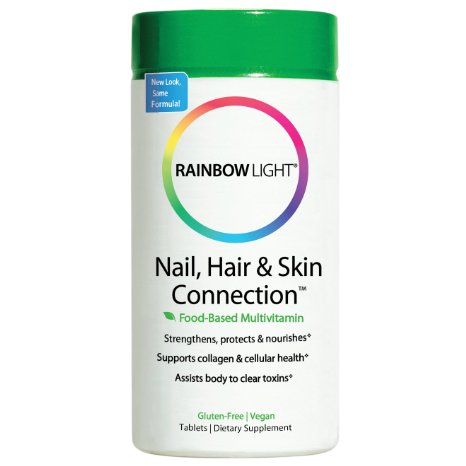 Rainbow Light Nail, Hair and Skin Connection Food-Based Tablets, 60 Count Bottle