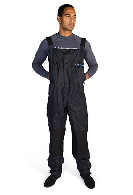 WindRider Pro Foul Weather Gear - Fishing Bibs/Sailing Bibs - 6 Pockets w/Hand Warming Chest Pockets - Waterproof, Windproof & Breathable - Reinforced Seat, Knees - High Chest & Double Zipper