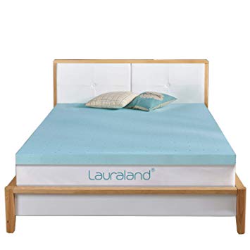 Lauraland Mattress Topper, Gel-Infused Memory Foam Mattress Topper with Cooling Technology(2inch Full)