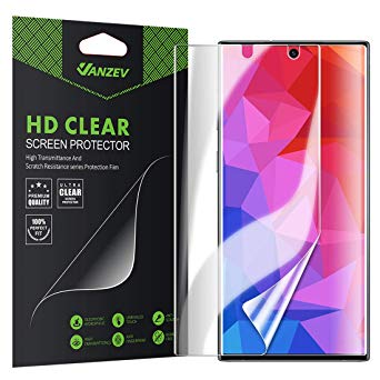 VANZEV Q-Stick Screen Protector for Samsung Galaxy Note 10 Plus (6.8 inch) Bubble Free Case Friendly Self Healing Ultrasonic Fingerprint Compatible HD Clear Flexible TPU Film [Not Glass, 2 Pack]