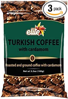 Elite Turkish Coffee with Cardamom, 3.5 oz (3 Pack)
