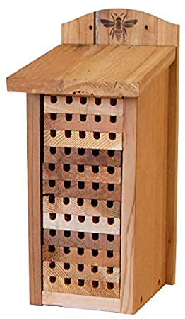 Woodlink 28551 Heavy Duty Cedar Mason Bee, Large Insect House, 14" H, Wood