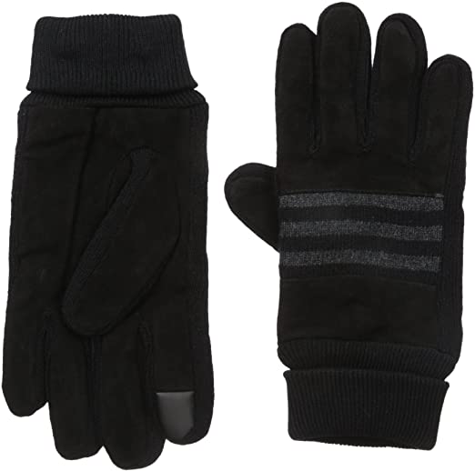 Levi's Men's Suede Gloves With Knit Grip and Touchscreen Capability