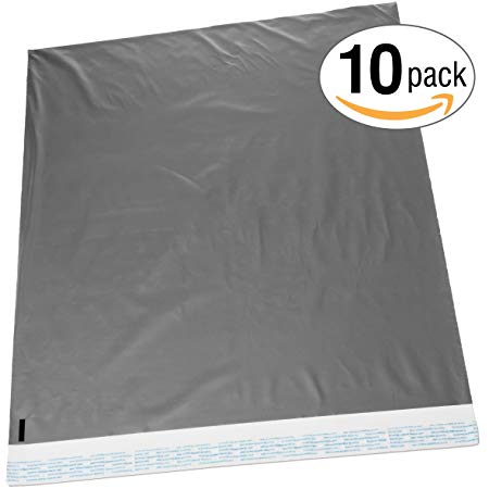 22x28 Jumbo Self-Seal Poly Mailer Bags 2.5 Mil Silver (10 Pack)