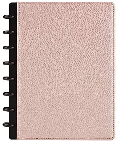 TUL Discbound Notebook, Elements Collection, Junior Size, Narrow Ruled, 120 Pages (60 Sheets), Rose Gold/Pebbled