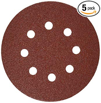 Bosch SR5R060 5-Piece 60 Grit 5 In. 8 Hole Hook-And-Loop Sanding Discs