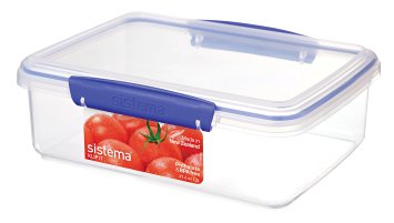 Sistema KLIP IT Food Storage Container, 2 L - Clear with Blue Clips