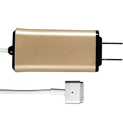 Apple MacBook 60 Watt & 45W Magsafe 2 (MADE AFTER MID 2012) Replacement Power Adapter for 13 Inch MacBook, MacBook Pro & 11 & 13 Inch MacBook Air | Smallest, Lightest, Smartest Most Colorful Charger Made (GOLD)