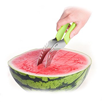 HaloVa Watermelon Slicer, Multifunctional Stainless Steel Fruit Watermelon Slicer Cutter Corer for Watermelon Fruit