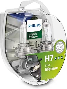 Philips LongLife EcoVision H7 12972LLECOS2 Headlight Bulbs Twin Box Set of 2