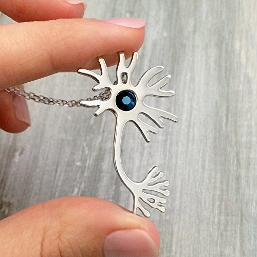 Swarovski crystal neuron necklace, Neuron necklace, Necklace biochemistry, Brain cell