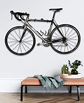 StoreYourBoard Naked Bike Wall Display Mount, Floating Bicycle Storage Rack, Adjustable Home Garage Apartment Hanger