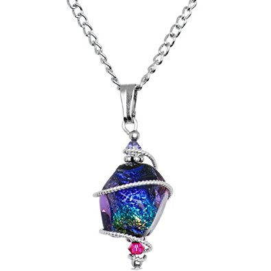 Body Candy Sterling Chain Space Goddess Pendant Necklace Created with Swarovski Crystals 18"