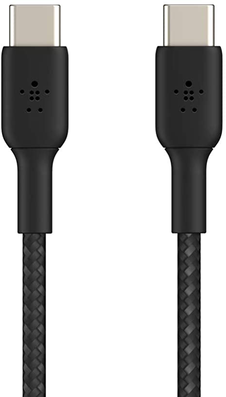 Belkin Boost Charge Braided USB-C to USB-C Cable, Black (1M/3.3FT) (CAB004bt1MBK)