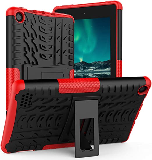 ROISKIN Compatible with 7 inch TabletFlRE Case 2017/2019 Release 9th/7th Gen, Not for Samsung Cases ,Red