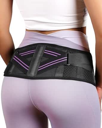 SI Belt for Women with Extra Support Stays, Sacroiliac Belt for SI Joints Pain Relief, Sciatic, Pelvic, Leg, Hip, Lower Back Pain, Hip Compression Wrap, Trochanteric Belt, 360°Anti-slip