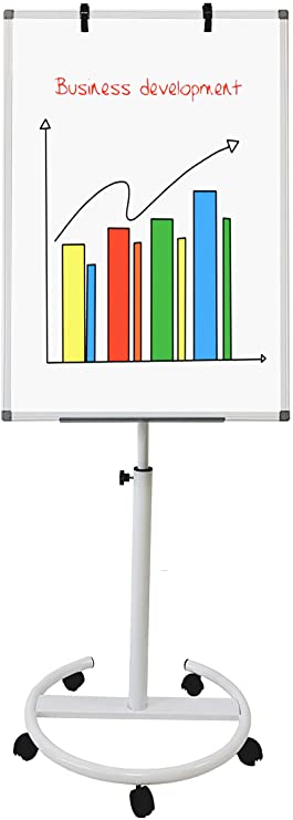 BEST BOARD Easel Whiteboard - Magnetic Portable Dry Erase Easel Board 40 x 28 Mobile Whiteboard Height Adjustable Flipchart Easel Stand White Board for Office or Teaching at Home & Classroom