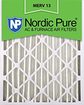 Nordic Pure 20x25x4M13-2 20x25x4 MERV 13 Pleated AC Furnace Air Filter, Box of 2, 4-Inch