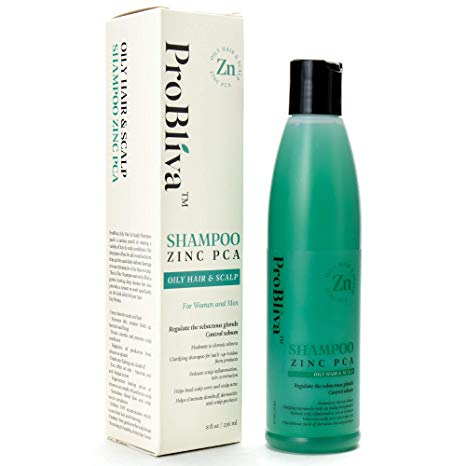 ProBliva Oily Hair & Scalp Shampoo - Treats Dandruff - Includes Zinc PCA - Paraben-Free - for Women & Men - Hair Loss Product - Heals & Restores Damaged Hair & Scalp