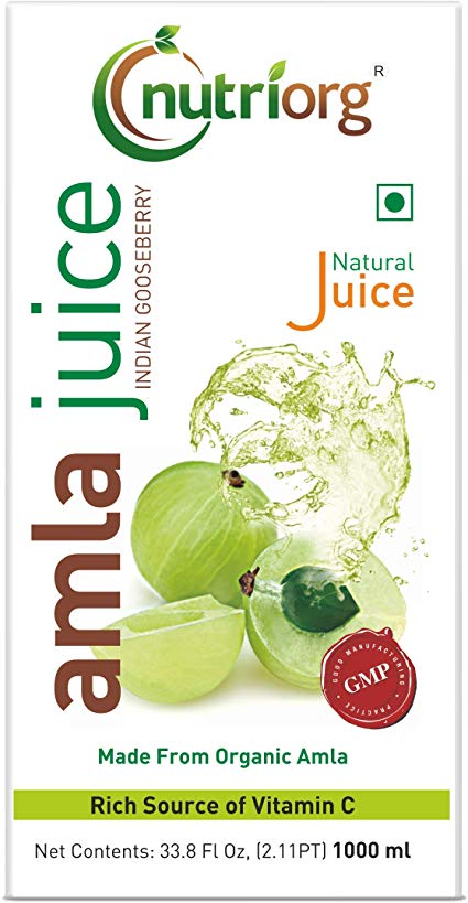 Nutriorg 100% Pure Amla Juice 1000ml (Made From Organic Amla)