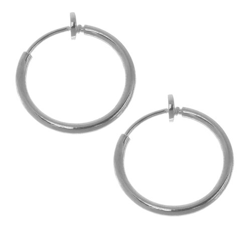 Pair of Clip On Hoop Earrings-Various Sizes and Colors-Non Pierce Hoop Earrings
