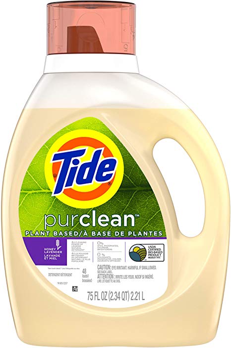 Tide Purclean HE Liquid Laundry Detergent, Honey Lavender Scent, 2.21 L (48 Loads)