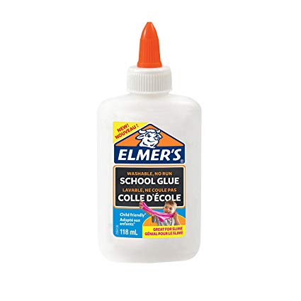 Elmer's Liquid PVA Glue, Washable, White, 118ml– Great for Making Slime