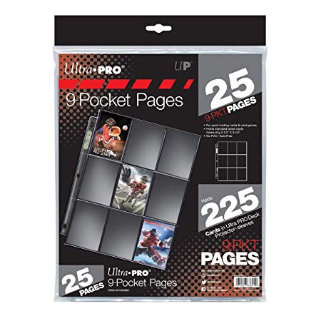 Ultra Pro Silver Series 9-Pocket Pages (25 Count Pack)