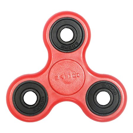 Hand Spinner Tri-Spinner Fidget Spinner Toy Stress Reducer - Perfect For ADD, ADHD, Anxiety, and Autism Adult Children - Spins Last for 2mins