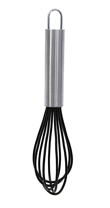 Tablecraft Mini Silicone Whisk with Stainless Steel Handle (HMIN1), Silver