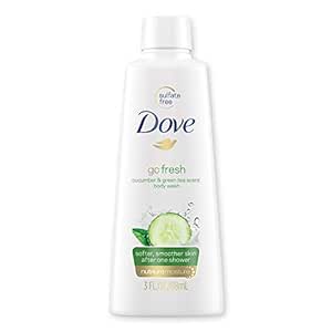 Dove Body Wash Refreshing Cucumber and Green Tea Refreshes Skin Cleanser That Effectively Washes Away Bacteria While Nourishing Your Skin 3 oz