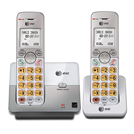 AT&T EL51203 DECT 6.0 Phone with Caller ID/Call Waiting, 2 Cordless Handsets, Silver (Certified Refurbished)