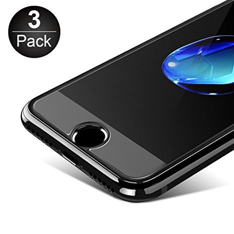 iPhone 7 / 6s / 6 Screen Protector, Hootech [3-Pack] Premium Tempered Glass Screen Protector for Apple iPhone 6 / 6s / 7 (4.7 inch) 9H Hardness and 3D Touch Compatible, Anti Fingerprint, No Bubbles
