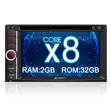 2G 32GB OCTA Core 6.2" Android Car Stereo - 2 Din In Dash Bluetooth Radio - Support GPS Navigation, DVD CD Player, Subwoofer, 3G WIFI, AV Output, Reverse DVR Camera, Mirror Link