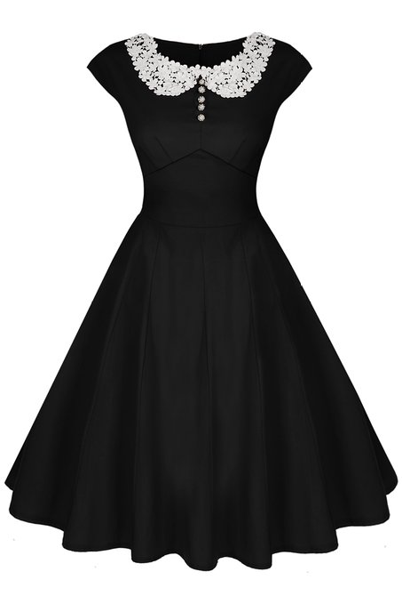 ACEVOG Women's Classy Vintage Audrey Hepburn Style 1940's Rockabilly Evening Dress