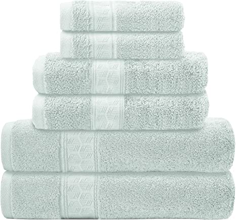 Scott Living Cotton Towel Set, 6 Piece, Mint