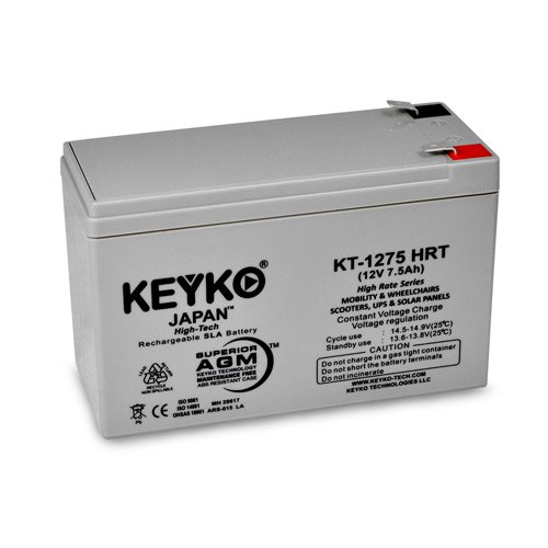 Verizon Fios PX12072 hg 12V 7.5Ah / Real 8.0Ah Approved Replacement Battery (3 Years Warranty ) - PX12072-HG / GT12080-HG HRT Series Genuine KEYKO