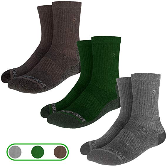 Rymora Merino Wool Walking Hiking Socks for Men & Women (Temperature Controlled Merino Wool for Optimal Thermal Performance, Seamless Toe Construction)