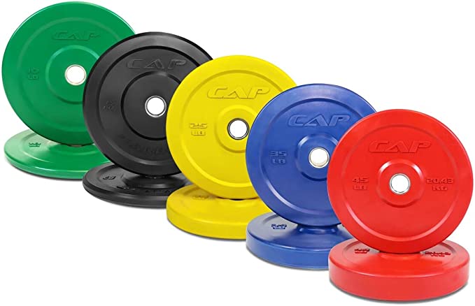 WF Athletic Supply 2 inch Olympic Size Color Premium Bumper Plate with Steel Insert, Great for Strength Training, Weightlifting & Crossfit Competition, Size Options Available