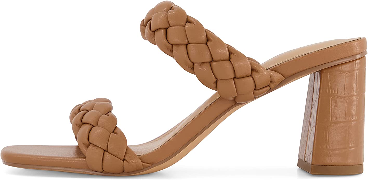 Dunes   CUSHIONAIRE Technology Women's Iris braided Heel Sandal  Memory Foam Insoles and Wide Widths Available