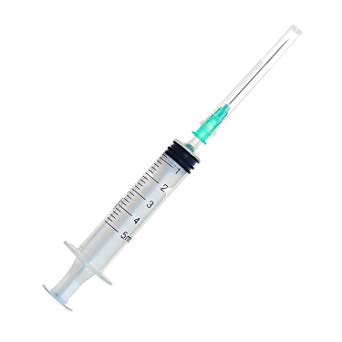 20Pack-5ml/cc 23G Syringes with Needles,Veterinary Disposable Syringe with Needle,Plastic Syringe,Glue Dispensing Syringe,Industrial Syringe with Needle(5ml20)