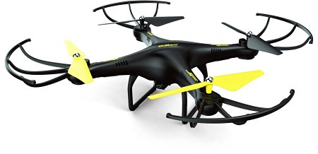 UDI RC U45 Altitude Hold Drone with One Button Take Off and Landing   HD Camera - Extra Battery Included (Black)