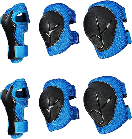 SISIGAD Kids Protective Gear Set for Kids 3-14 Years Toddler Knee Pads and Elbow Pads,3 in 1 Protective Gloves with Wrist Guards for Skateboard Skating Bike Scooter Hoverboard Cycling Sports