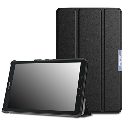 MoKo Samsung Galaxy Tab E 9.6 Case - Ultra Lightweight Slim-shell Stand Cover for Samsung Galaxy Tab E / Tab E Nook 9.6 Inch 2015 Tablet (Fits Both WiFi and Verizon 4G LTE Version), BLACK