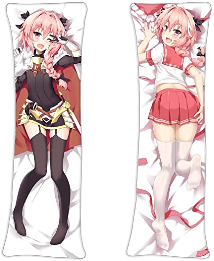 NiyoKE Astolfo Fate Grand Order Anime Body Pillowcase 62.9x19.6in Japanese Textile & Smooth Knit Hugging Fans Gift Throw Pillow Cover