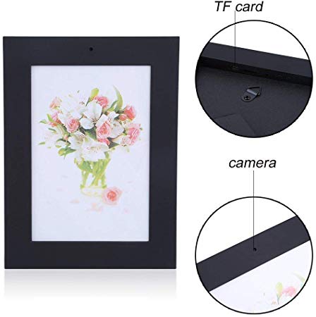 Hidden Camera Photo Frame, 960P Portable Wireless Spy Camera Picture Frame Nanny Cam Recorder for Indoor Home/Office Security