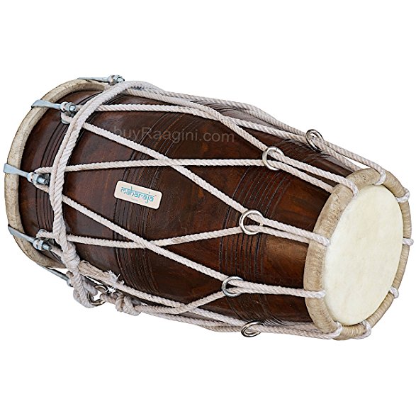 Special Dholak Drum by Maharaja Musicals, Professional Quality, Sheesham Wood, Padded Bag, Spanner, Dholki Musicals Instrument (PDI-BBC)